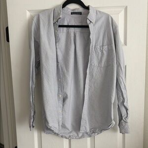 Brandy Melville Blue Striped Button Down Shirt